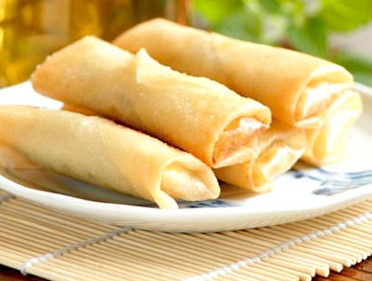 荠菜春卷  特点：酥脆可口